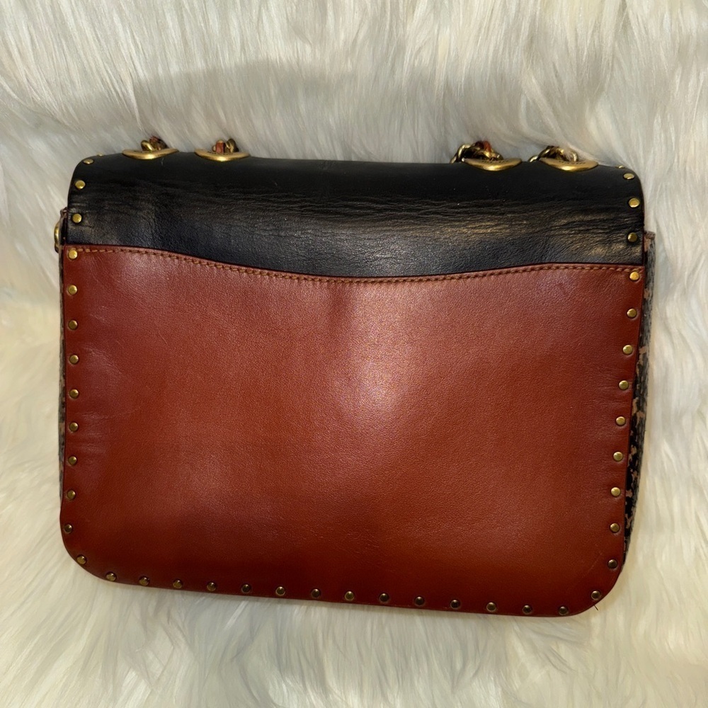 Coach Parker with Rivets and Snakeskin Purse - Picture 6 of 12